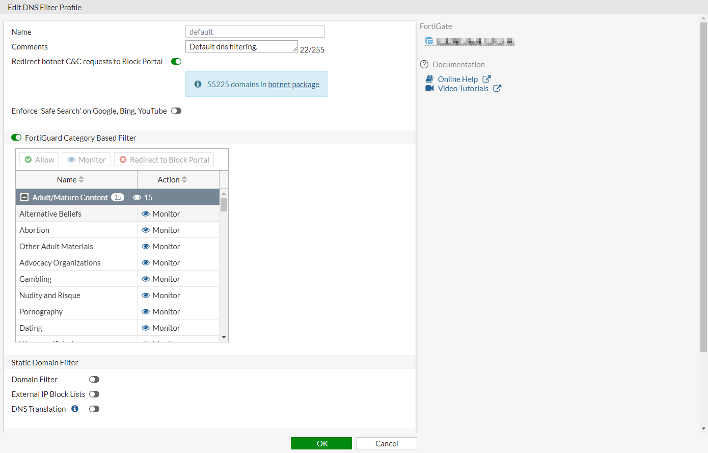 fortinet web filter setup for a reef fortinet web filter setup for a reef